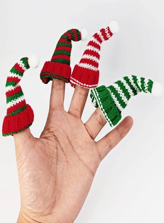 YOOHUA 32PCS Mini Knit Doll Hat and Scarf Small Santa Hat for Craft Christmas Knit Decoration Doll Clothing Accessories Gift - Image 3
